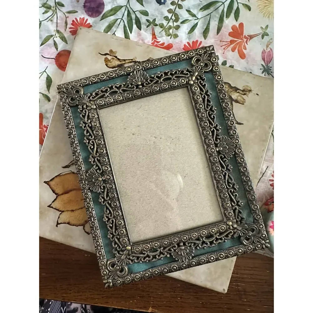 3x5” frame Victorian scrolling baroque metal mystical dark fairy home decor art